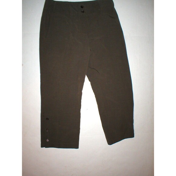 New NWT $129 Coldwater Creek Robert Kitchen Side Vent Pants Womens 6 Brown Crop - Picture 3 of 6